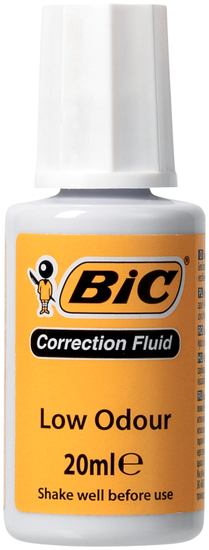 Коригувальна рідина з пензликом, Bic (bc9642492), 20 мл, водна основа